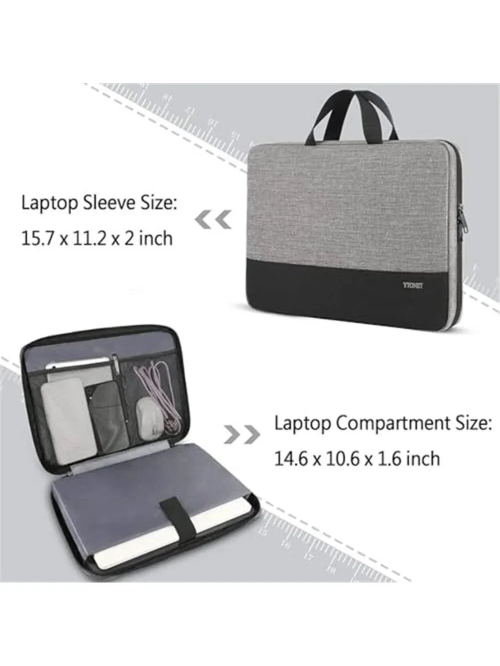 Laptop Case, 15.6 inch TSA Laptop Sleeve Computer Bag Water Resistant